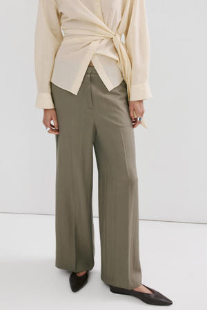 straight high waist casual broek