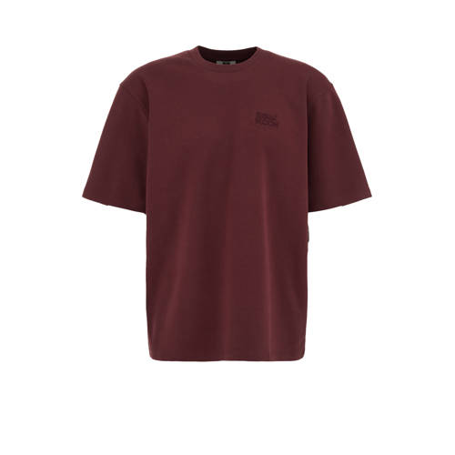WE Fashion relaxed T-shirt donkerrood afbeelding