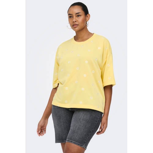 ONLY CARMAKOMA gebloemde sweater afbeelding