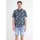 LERROS regular fit overhemd met print - donkerblauw