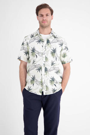 regular fit overhemd met print - gebroken wit