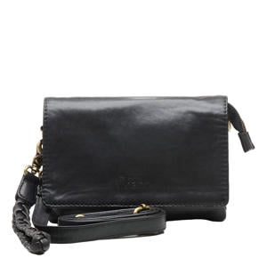 leren crossbody tas Borneo Style zwart
