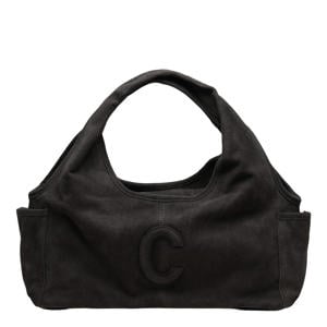 suede shopper Sophie Mini zwart