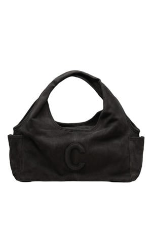 suede shopper Sophie Mini zwart