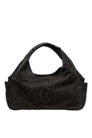 suede shopper Sophie Mini zwart