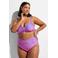 Zizzi high waist bikinibroekje SVARY met ribstructuur roze