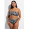 Zizzi high waist brazilian bikinibroekje CAANNE zwart/multi