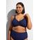Zizzi voorgevormde bikinitop SLINO met ribstructuur donkerblauw