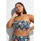 Zizzi voorgevormde strapless bandeau bikinitop CAANNE zwart/multi
