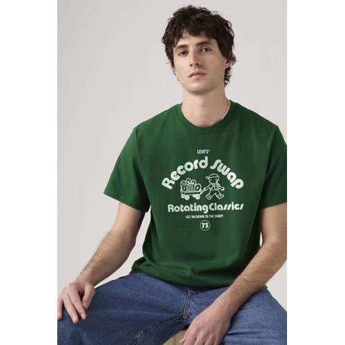 Levi's regular T-shirt met backprint donkergroen afbeelding