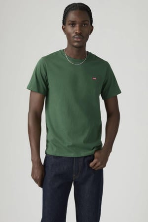 regular T-shirt donkergroen
