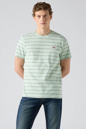 regular gestreept T-shirt groen