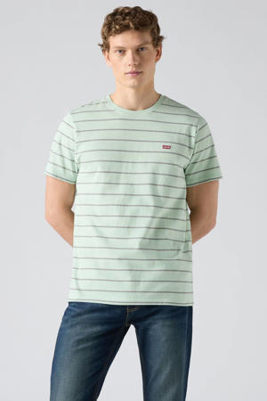 regular gestreept T-shirt groen