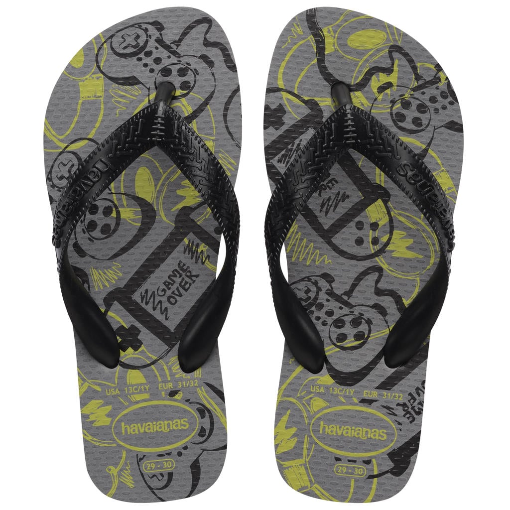 Grijze jongens Havaianas teenslippers van 100% rubber