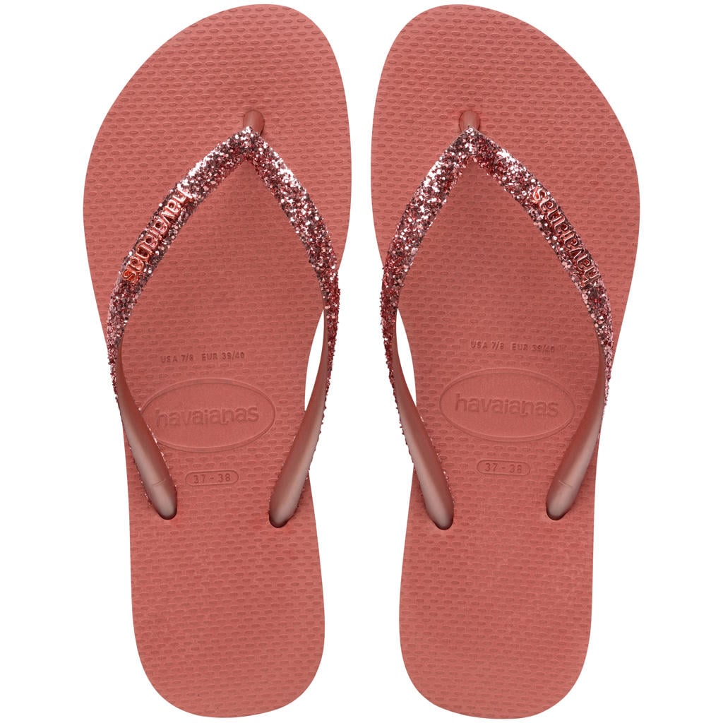 Roze meisjes Havaianas teenslippers van 100% rubber