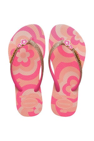 teenslippers roze/goud