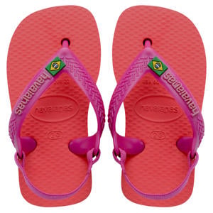 Baby Brasil Logo teenslippers roze