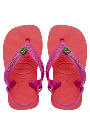 Baby Brasil Logo teenslippers roze