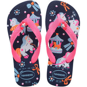 teenslippers roze/donkerblauw