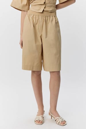 regular waist bermuda short beige