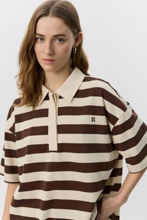 gestreepte polo bruin
