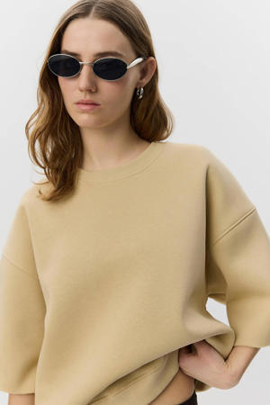sweater met backprint geel