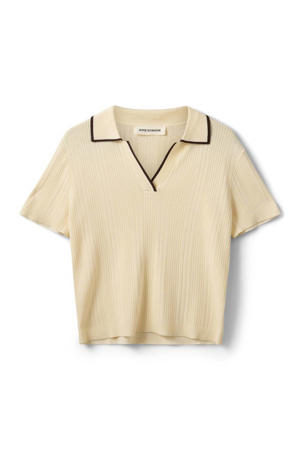 polo rib gebreid ecru