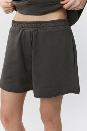 regular waist sweatshort antraciet