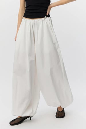 barrel regular waist broek wit