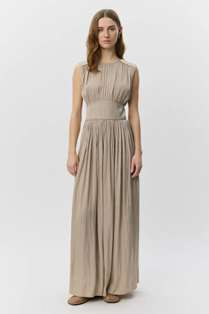 maxi jurk beige