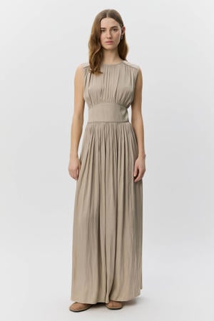 maxi jurk beige