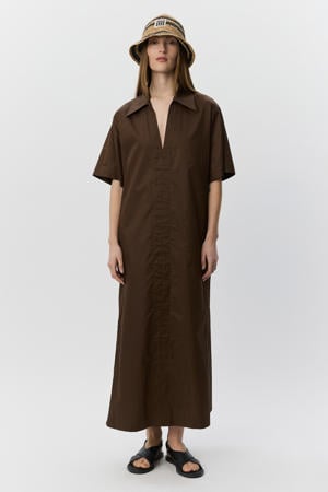 maxi jurk bruin