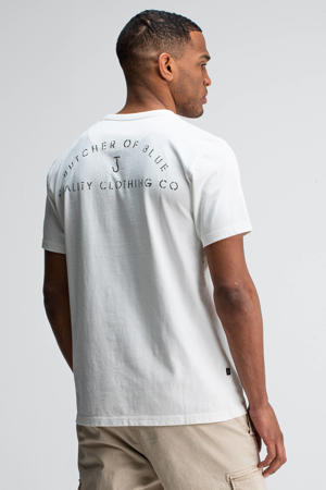 regular T-shirt met backprint wit