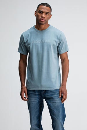 regular T-shirt blauw