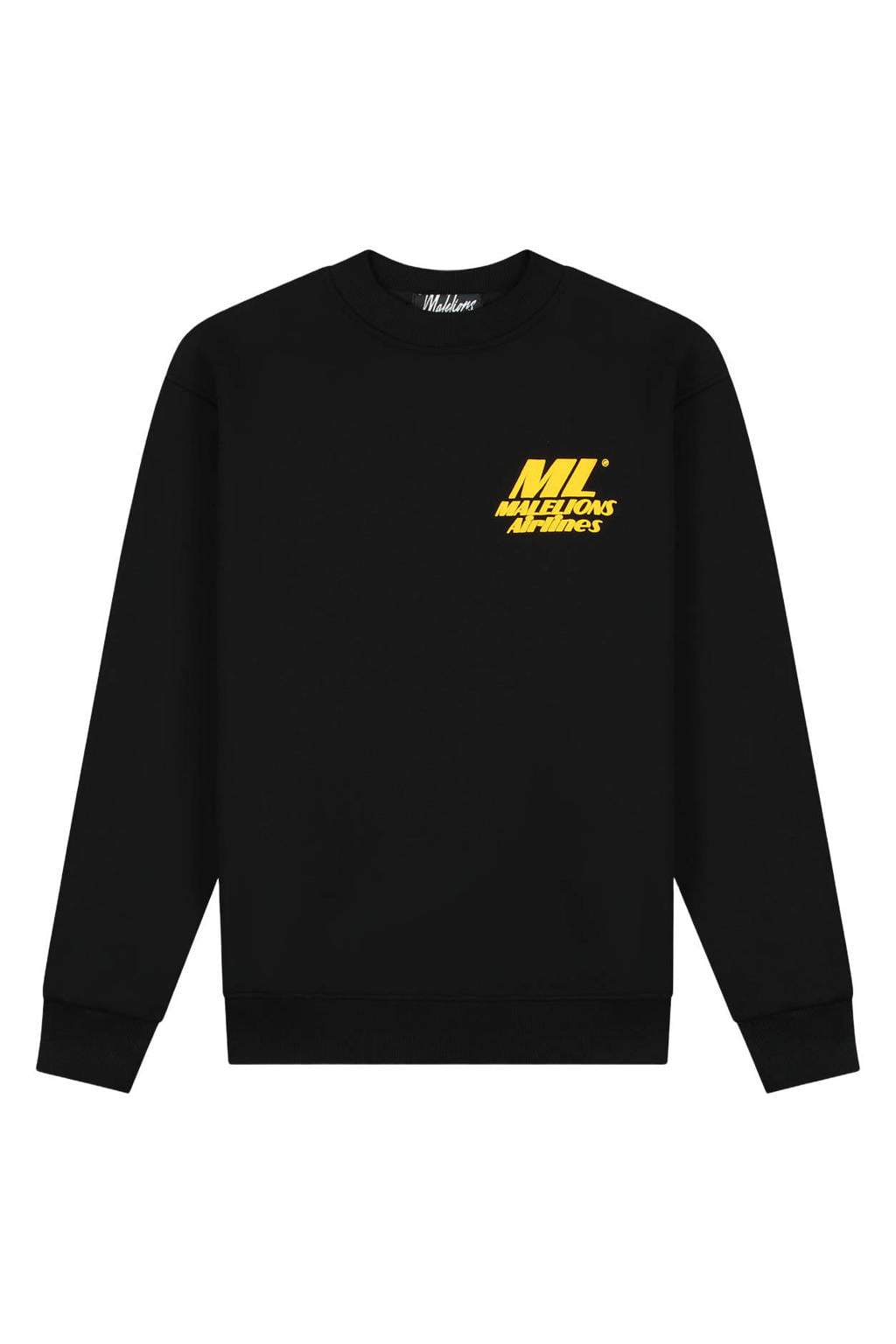 Malelions sweater met backprint zwart