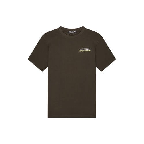 Malelions regular T-shirt met backprint donkergroen afbeelding