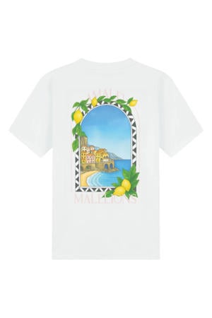 regular T-shirt met backprint wit