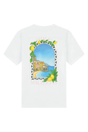 regular T-shirt met backprint wit