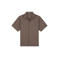 Malelions regular casual overhemd bruin rib gebreid