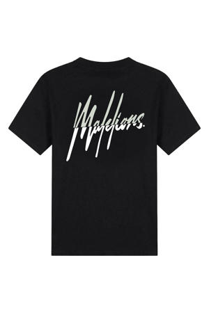 oversized T-shirt met backprint zwart