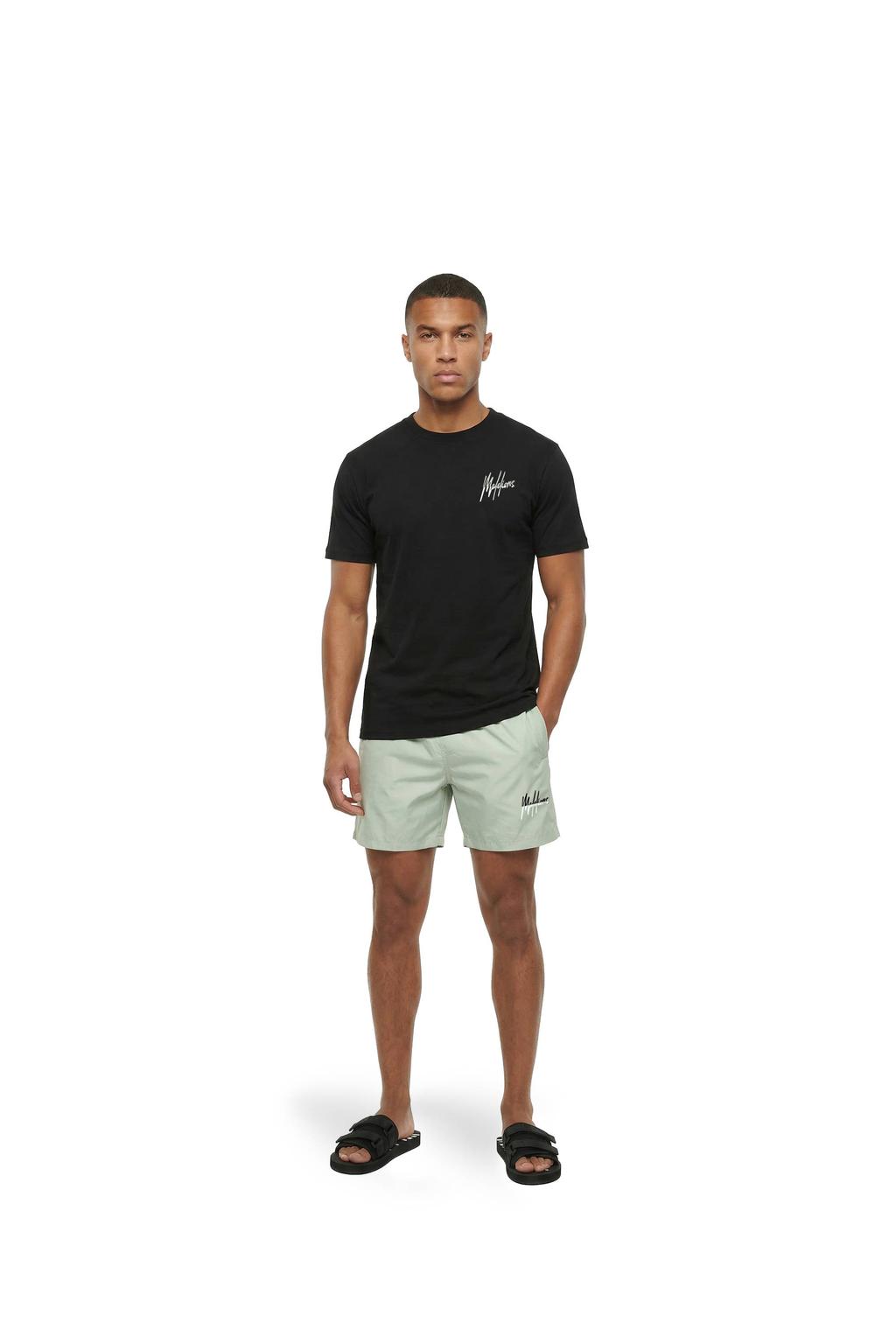Malelions oversized T-shirt met backprint zwart