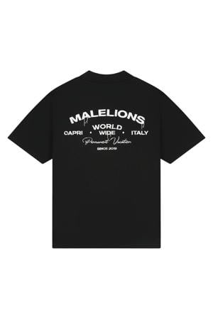 oversized T-shirt met backprint zwart