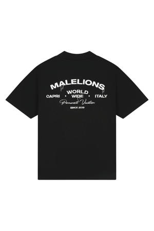 oversized T-shirt met backprint zwart