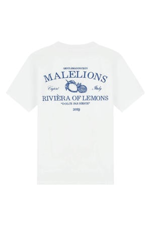 regular T-shirt met backprint wit