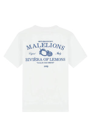 regular T-shirt met backprint wit