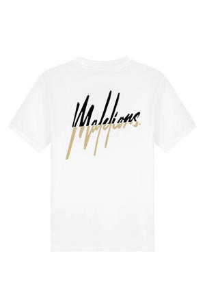 oversized T-shirt met backprint wit