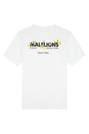 regular T-shirt met backprint wit