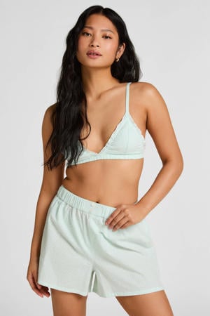 seersucker pyjamashort Boxy groen