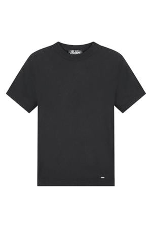 regular T-shirt zwart