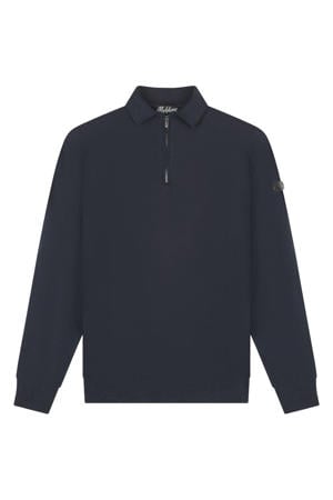 slim polo donkerblauw